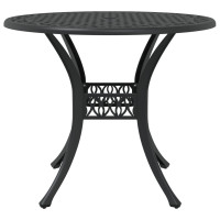 Produktbild för Trädgårdsmöbelset 5 pcs Svart Aluminium