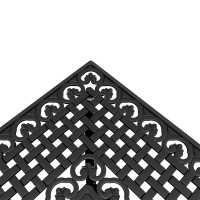 Produktbild för Trädgårdsbord Set 3 pcs Svart Gjutet Aluminium