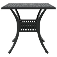 Produktbild för Trädgårdsbord Set 3 pcs Svart Gjutet Aluminium
