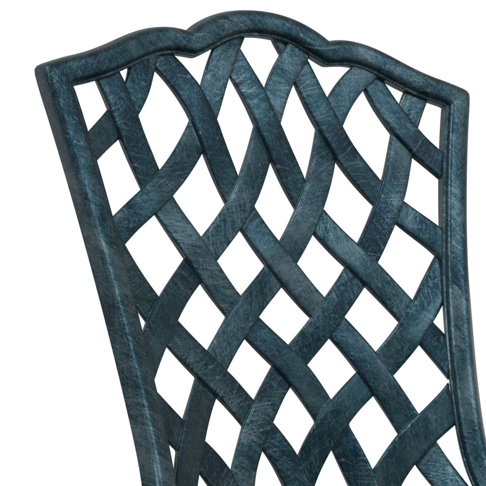 Produktbild för Trädgårdsbord Set 3 pcs Grön Gjutet Aluminium