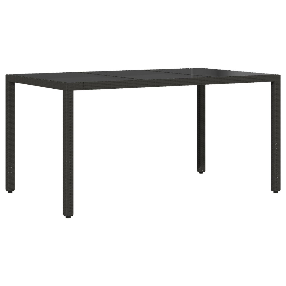 Produktbild för Trädgårdsmöbelset 5 pcs Svart konstrotting