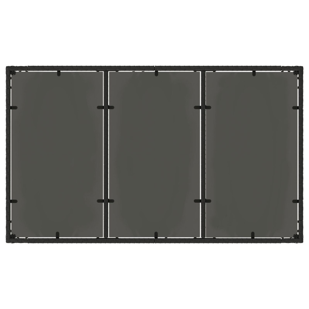 Produktbild för Trädgårdsmöbelset 5 pcs Svart konstrotting