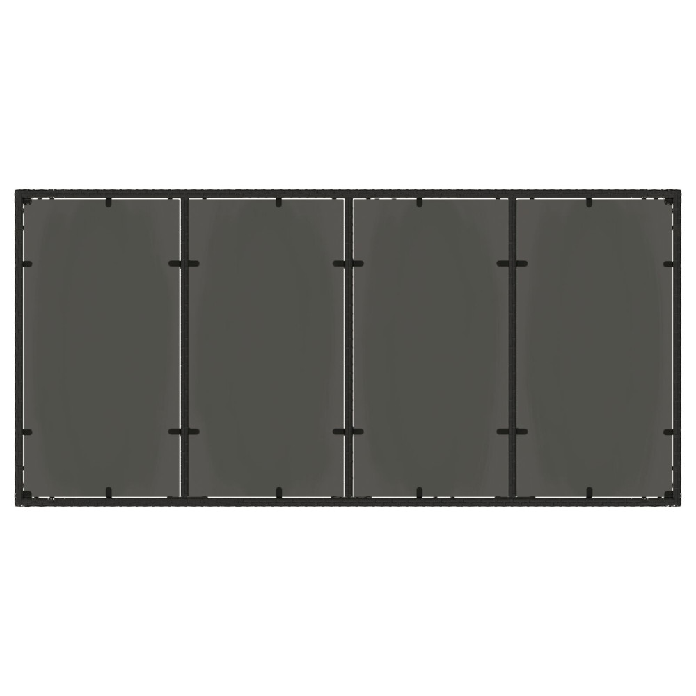 Produktbild för Trädgårdsmöbelset 7 pcs Svart konstrotting