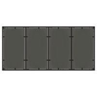 Produktbild för Trädgårdsmöbelset 7 pcs Svart konstrotting
