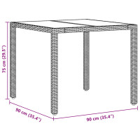 Produktbild för Trädgårdsmöbelset 5 pcs Beige konstrotting