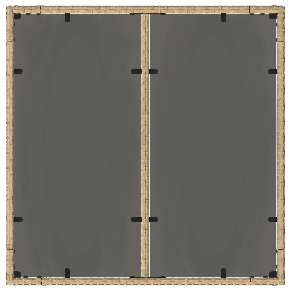 Produktbild för Trädgårdsmöbelset 5 pcs Beige konstrotting