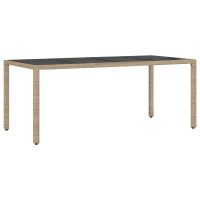 Produktbild för Trädgårdsmöbelset 9 pcs Beige konstrotting