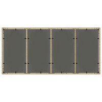 Produktbild för Trädgårdsmöbelset 9 pcs Beige konstrotting