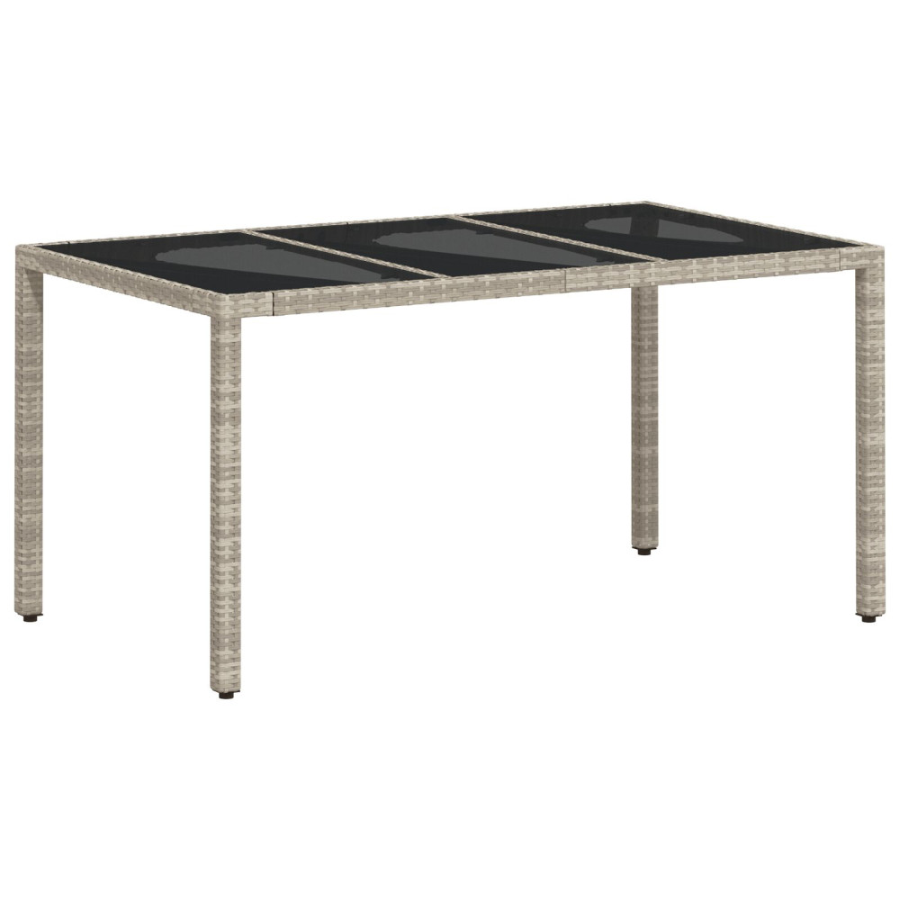 Produktbild för Trädgårdsmöbelset 7 pcs Ljusgrå konstrotting