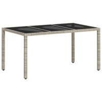 Produktbild för Trädgårdsmöbelset 7 pcs Ljusgrå konstrotting