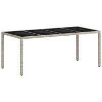Produktbild för Trädgårdsmöbelset 9 pcs Ljusgrå konstrotting