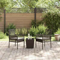 Produktbild för Trädgårds Bistro Set 3 pcs Brun konstrotting