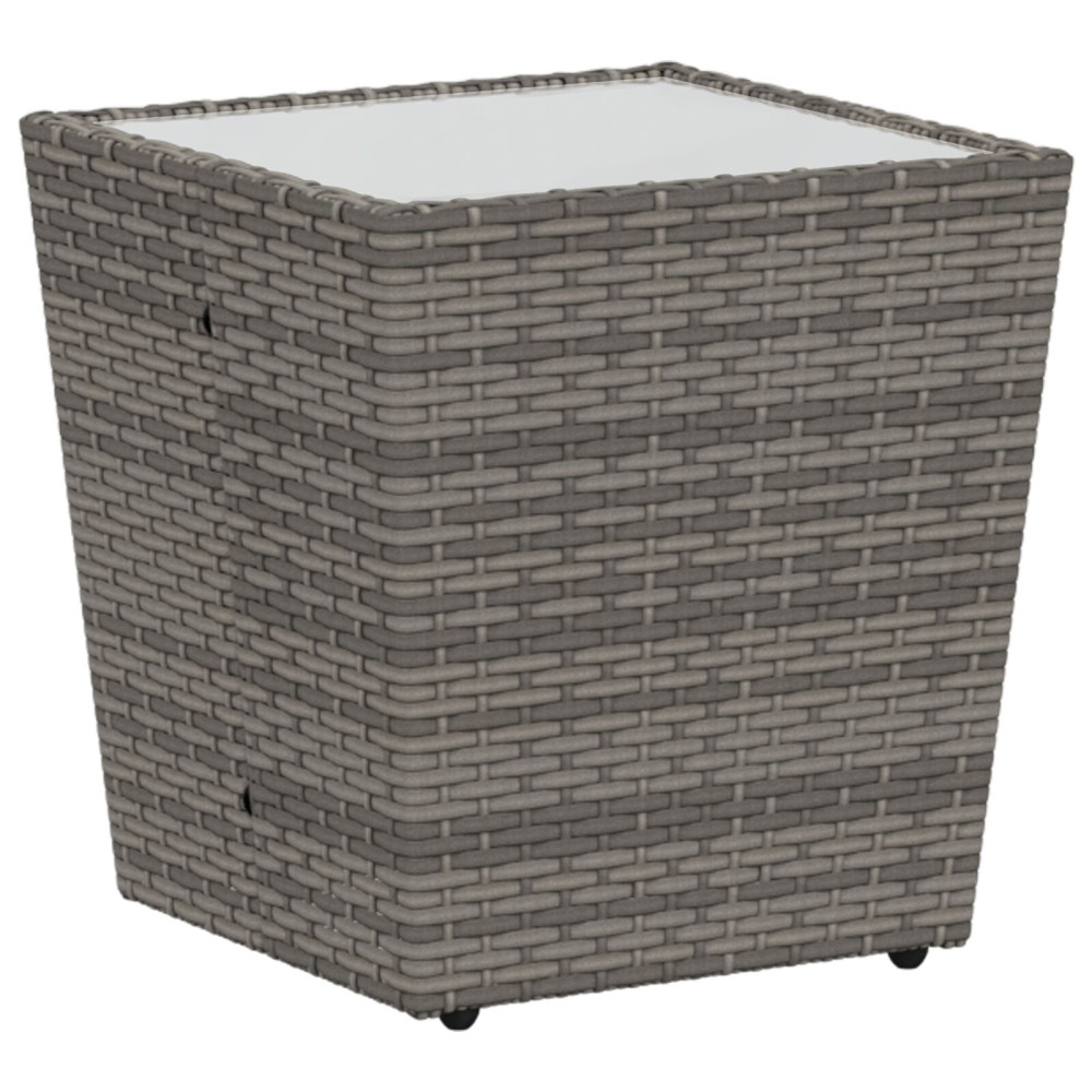 Produktbild för Trädgårds Bistro Set 3 pcs Grå konstrotting