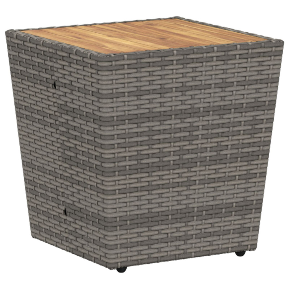 Produktbild för Trädgårds Bistro Set 3 pcs Grå konstrotting