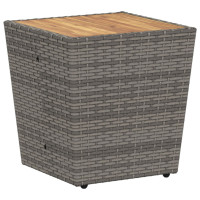 Produktbild för Trädgårds Bistro Set 3 pcs Grå konstrotting