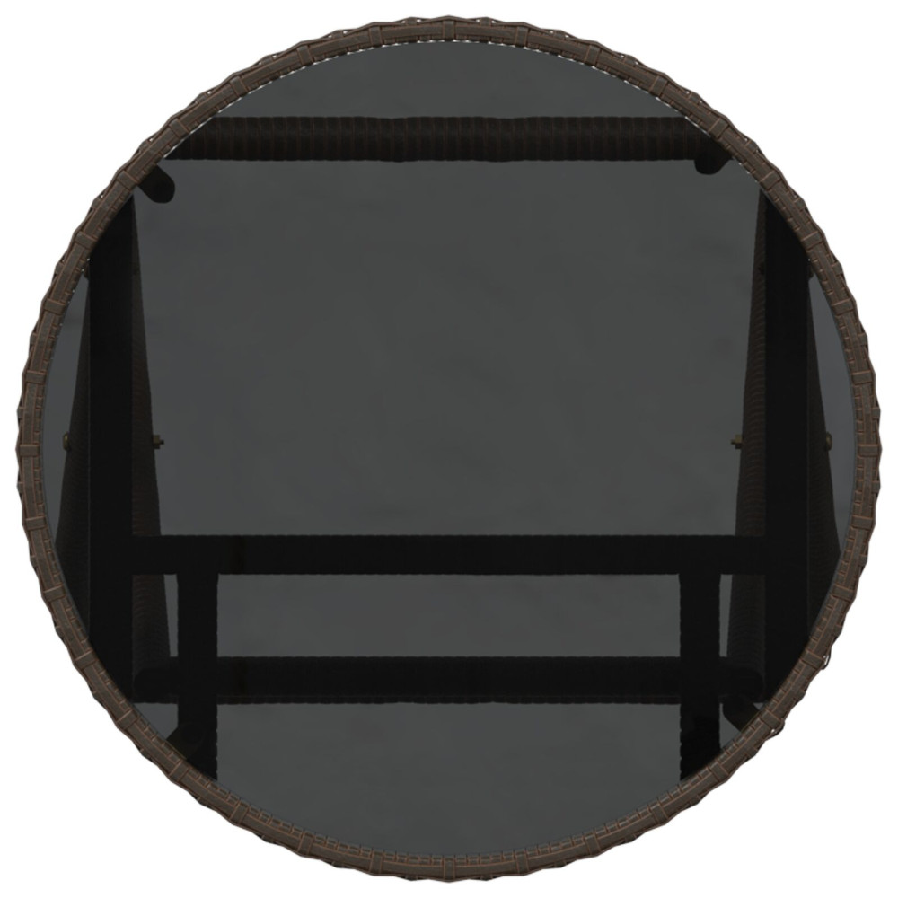 Produktbild för Trädgårds Bistro Set 3 pcs Brun konstrotting