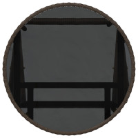 Produktbild för Trädgårds Bistro Set 3 pcs Brun konstrotting