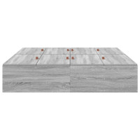 Produktbild för Förvaringssängram Grå Sonoma 140 x 190 cm Konstruerat trä