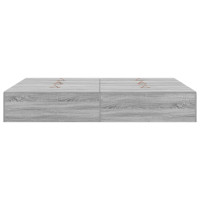 Produktbild för Förvaringssängram Grå Sonoma 140 x 190 cm Konstruerat trä