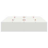 Produktbild för Förvaringssängram med lagring Vit 135 x 190 cm Konstruerat trä