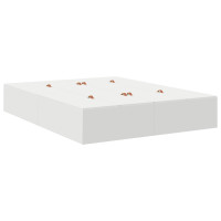 Produktbild för Förvaringssängram med lagring Vit 135 x 190 cm Konstruerat trä