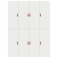Produktbild för Förvaringssängram med lagring Vit 135 x 190 cm Konstruerat trä