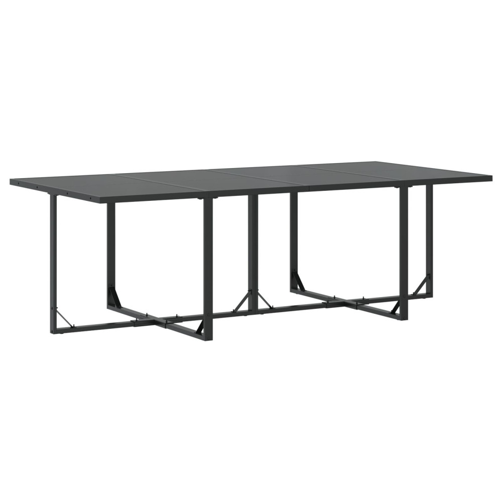 Produktbild för Trädgårdsmöbelset 5 pcs Svart Stål