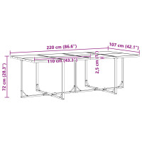 Produktbild för Trädgårdsmöbelset 5 pcs Svart Stål