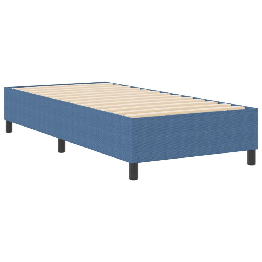 Produktbild för Plattform sängram Blå 80 x 200 cm Kordread tyg