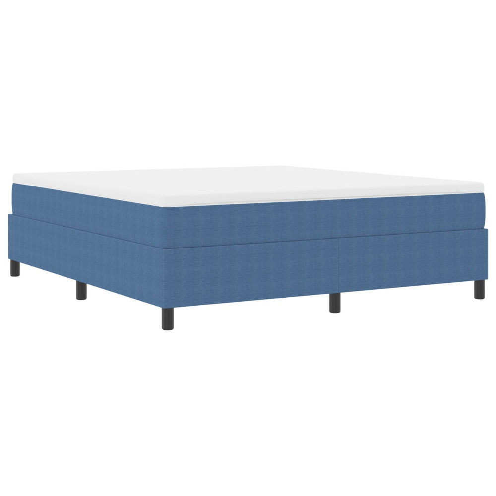 Produktbild för Plattform sängram Blå 180 x 200 cm Kordread tyg