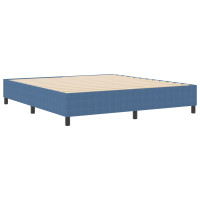 Produktbild för Plattform sängram Blå 180 x 200 cm Kordread tyg