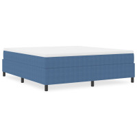Produktbild för Plattform sängram Blå 180 x 200 cm Kordread tyg