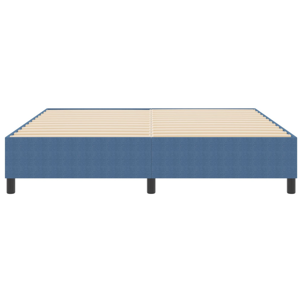 Produktbild för Plattform sängram Blå 180 x 200 cm Kordread tyg