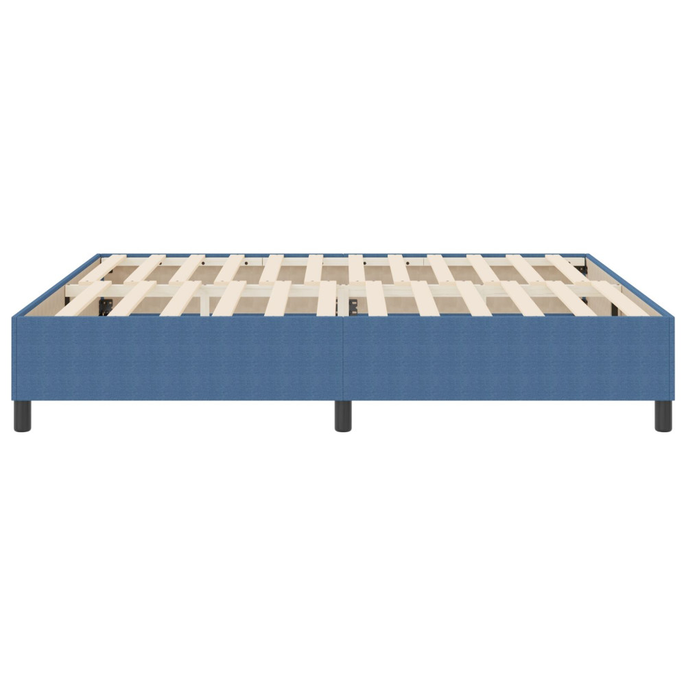 Produktbild för Plattform sängram Blå 180 x 200 cm Kordread tyg