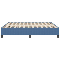 Produktbild för Plattform sängram Blå 180 x 200 cm Kordread tyg
