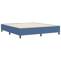 Produktbild för Plattform sängram Blå 180 x 200 cm Kordread tyg