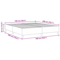 Produktbild för Plattform sängram Blå 180 x 200 cm Kordread tyg