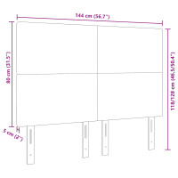 Produktbild för Huvudgavel Ljust gröngrå 144 cm Kordread tyg