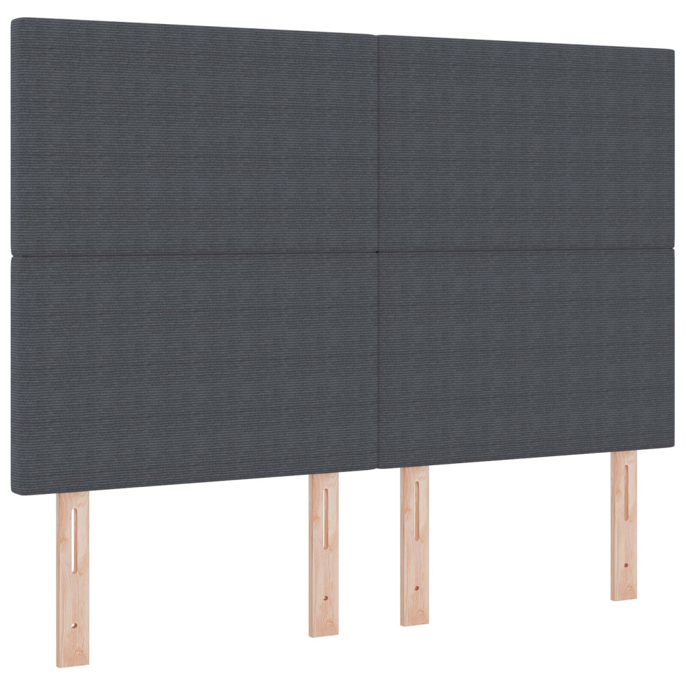 Produktbild för Huvudgavel Mörkgrå 160 cm Kordread tyg