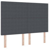 Produktbild för Huvudgavel Mörkgrå 160 cm Kordread tyg