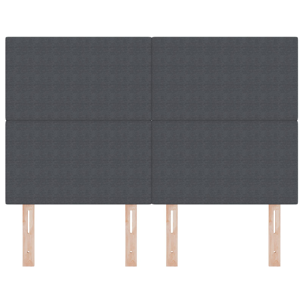 Produktbild för Huvudgavel Mörkgrå 160 cm Kordread tyg