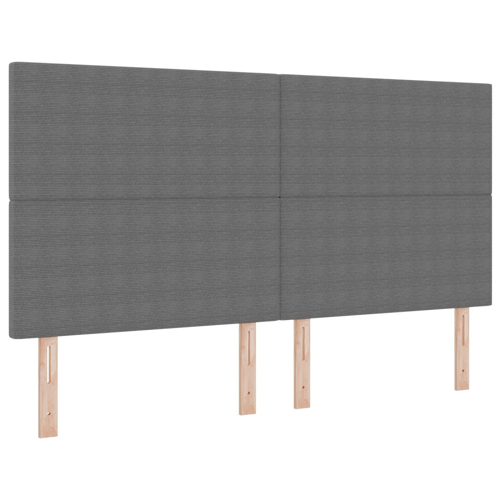 Produktbild för Huvudgavel Ljusgrå 180 cm Kordread tyg