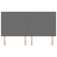 Produktbild för Huvudgavel Ljusgrå 180 cm Kordread tyg