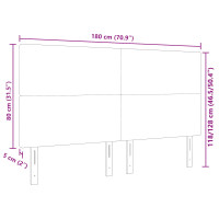 Produktbild för Huvudgavel Ljusgrå 180 cm Kordread tyg