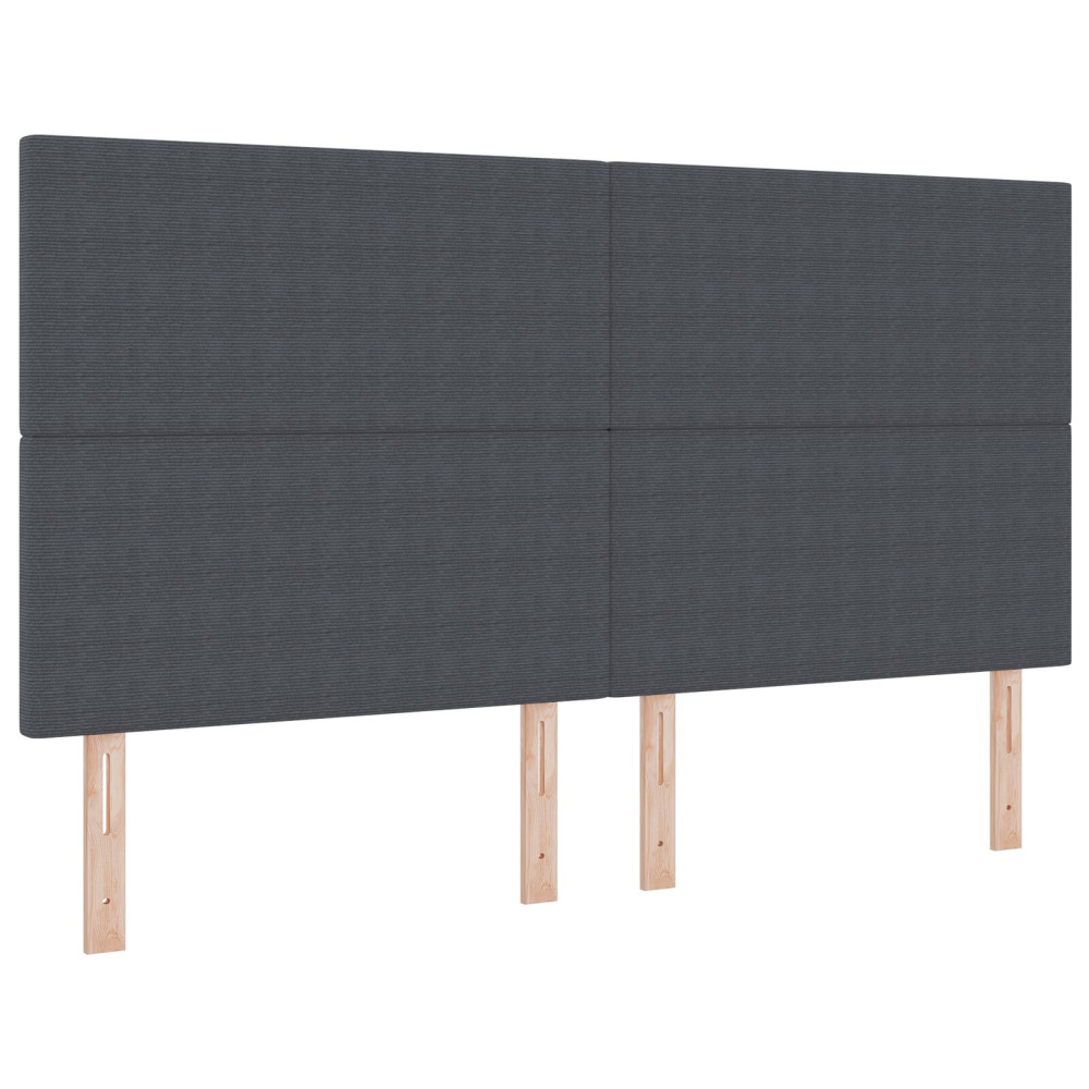 Produktbild för Huvudgavel Mörkgrå 180 cm Kordread tyg