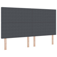 Produktbild för Huvudgavel Mörkgrå 180 cm Kordread tyg
