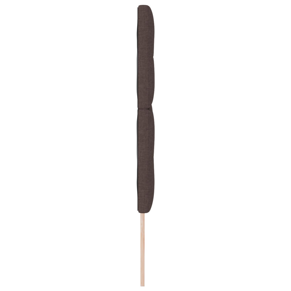 Produktbild för Höjdjusterbar Sänggavel med huvudgavel Mörkbrun 144 cm tyg