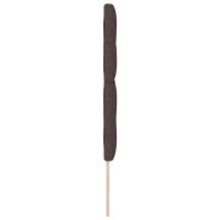 Produktbild för Höjdjusterbar Sänggavel med huvudgavel Mörkbrun 144 cm tyg