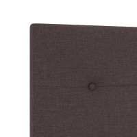 Produktbild för Höjdjusterbar Sänggavel med huvudgavel Mörkbrun 144 cm tyg