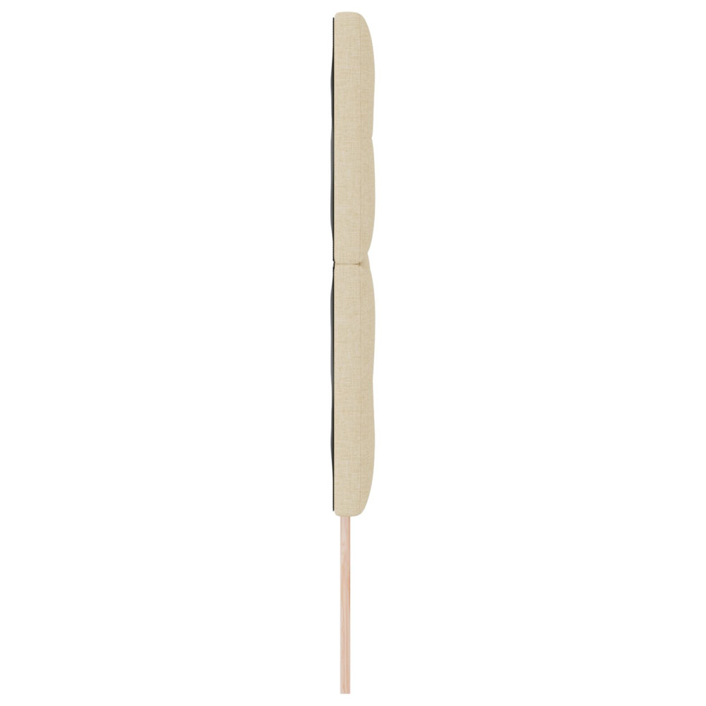 Produktbild för Höjdjusterbar Sänggavel med huvudgavel Kräm 144 cm tyg